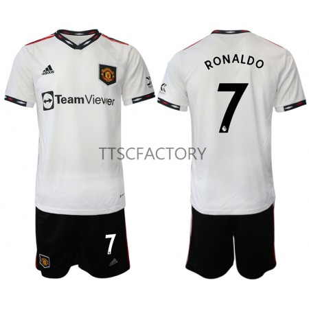 Billiga Fotbollströjor Manchester United Cristiano Ronaldo 7 Barn Borta tröja 2022/23 Kortärmad